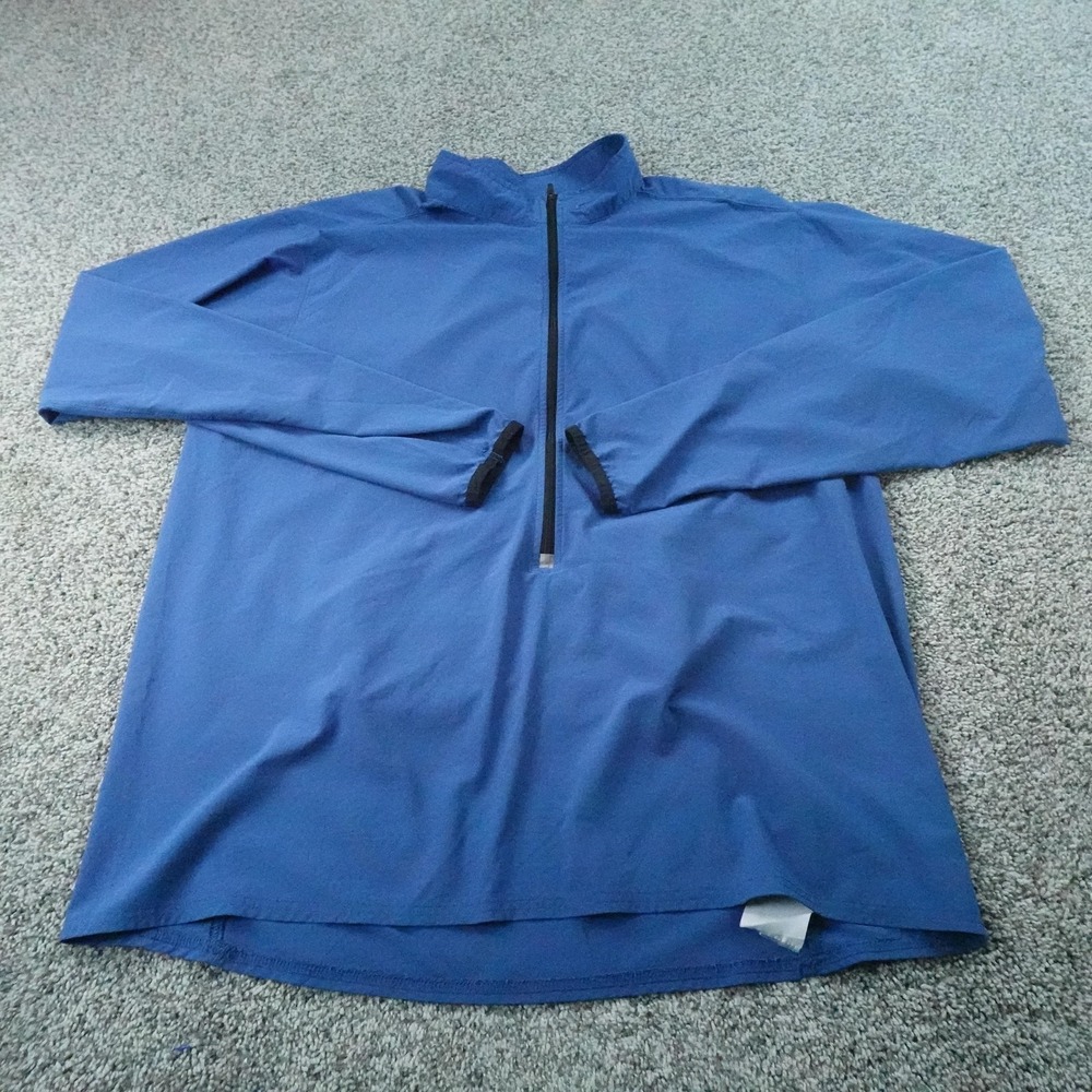 Nike Pullover Mens‎ XL Blue Dri FIT 1/2 Zip Windbreaker Jacket Golf Athletic Y2K
